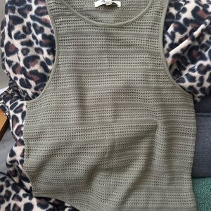 Madewell Green Knit Tank Top